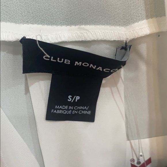 Club Monaco Sheer Combo Blouse Black V Neck Long Sleeve Button Cuff Women's S - Picture 6 of 8